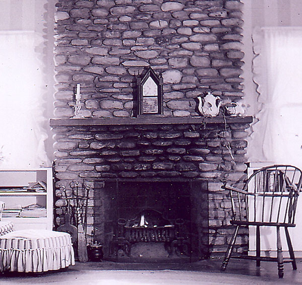 1950 - River rock fireplace 